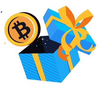 bitcoin in a gift box